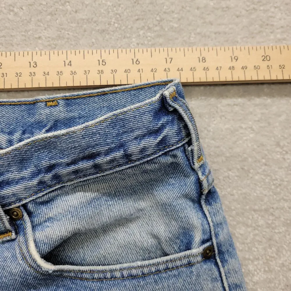 Carhartt B17 DST Mens 36x32 Relaxed Fit Distressed Jeans Light Wash Denim